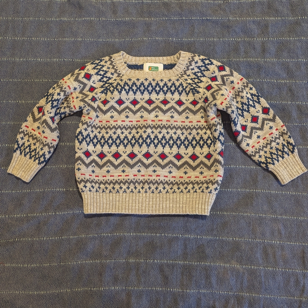 Rory Johnston Cozy Fair Isle Patterned Knit Sweater, 2t